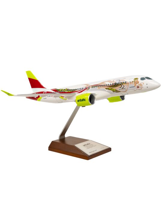 Special edition 50th airBaltic Airbus A220-300 1/100 model 