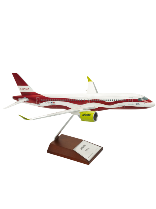 Airbus A220-300 1/100 model with Latvian livery 