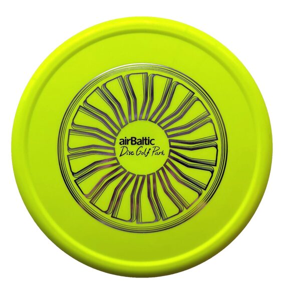 Disc Golf Disc | Green with Silver Engine Design